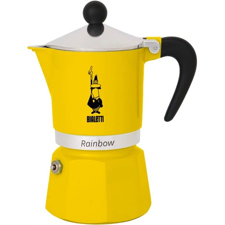 caffettiera rainbow gialla 1 tazza